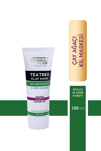 Softto Plus 100 ML Tea Tree Acne and Acne Clay Mask