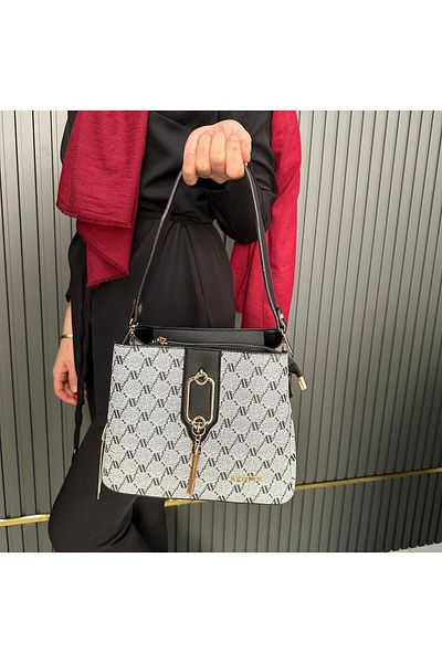Armine Ar36105 Model Gray Dotted Bag