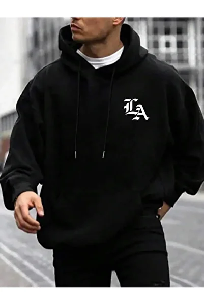 NEW TRENDY COLLECTİON Back Printed Hooded Printed Sweatshirt