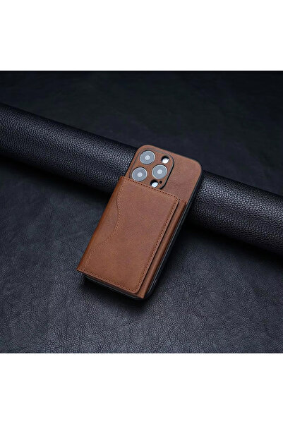 Microcase 6 Bölmeli Magsafe Özellikli Telefon Arkası Kartlık Suni Deri AL4852