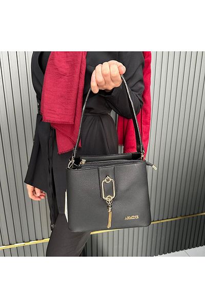Armine Black Plain Bag - Ar36110