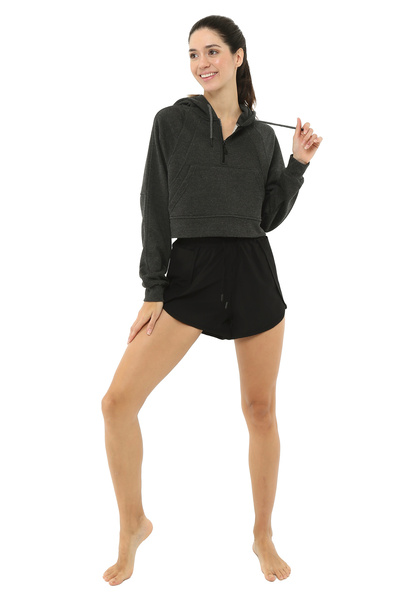 Scorp Legend Kadın Kapüşonlu Sweatshirt Antrasit