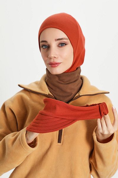 Aisha's Design عمامة شتوية مع أقنعة قابلة للفصل، b-82rb