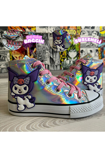 MECH BUTİK Adidași cu hologramă decorată, cu fermoar la gleznă