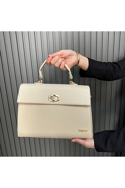 Armine Ar39303 Model Plain Cream Bag