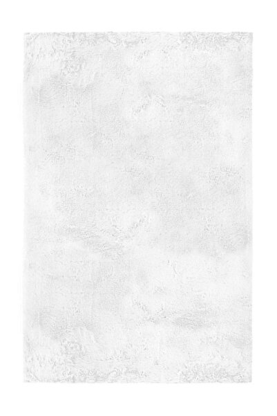 Halımax Luka Tavşan Post Beyaz Yumuşak Tüylü Kaymaz Tabanlı Ekstra Yumuşak Dokulu Halı