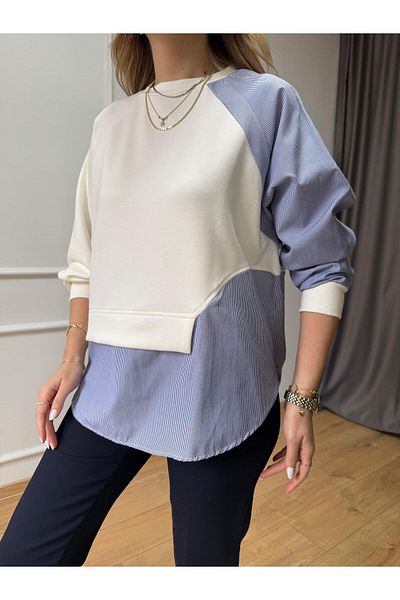 Size Özgü Ecru Design Modal Sweatshirt