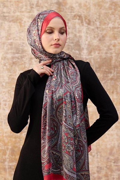 İpekhan Coral Indian Voile Shawl - 5003-08