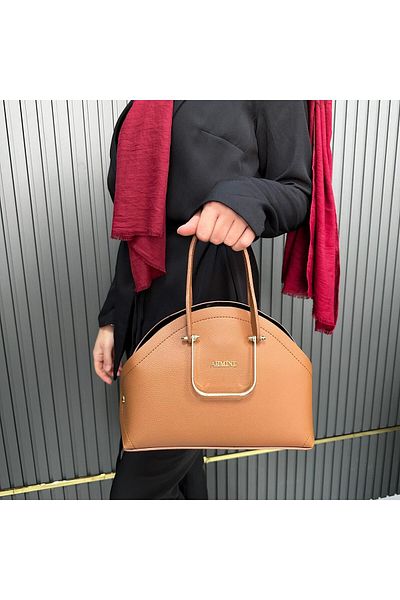 Armine Plain Tan Bag - Ar36504 Model