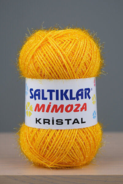 SALTIKLAR Mimoza Kristal Premium Simli Ip 100g/180m Sarı-75