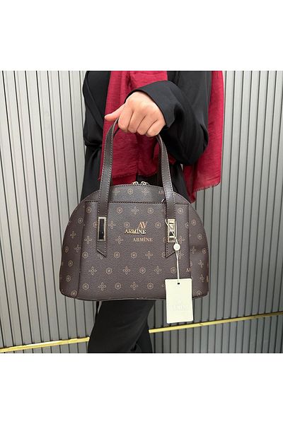 Armine Ar34409 Model Brown Color Bag Printed