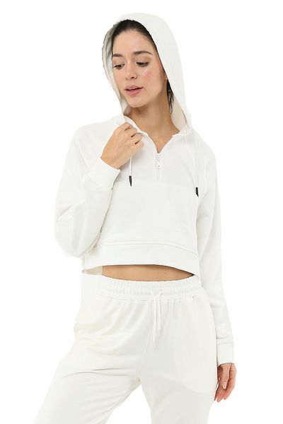 Scorp Legend Women's Ecru Hooded Sweatshirt