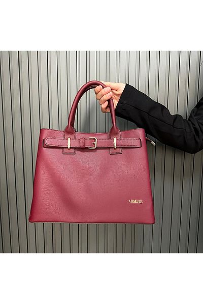 Armine Burgundy Plain Bag - Ar39502