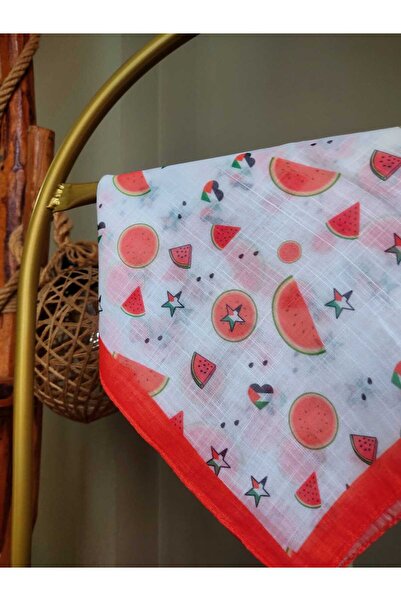 LOPRES وشاح أطفال - إطار أحمر - بطيخ فلسطيني