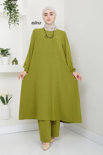 ASİLNUR Light Green Mevlana Double Set