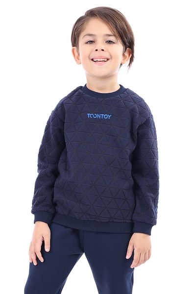 Toontoy Unisex Kids Sweatshirt with Embroidery Detail