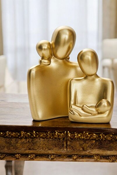 tambana 2’li Gold Heykel Biblo Seti Dekoratif Süs Eşyası Dekoratif Masa Süsü ...