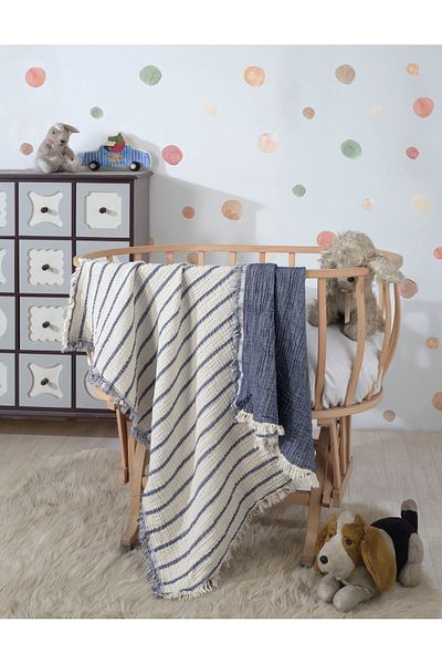 luxtex 4 طبقات، وجهين، 100 × 120 سم بطانية موسلين للأطفال، بطانية أطفال قطنية متعددة الأغراض