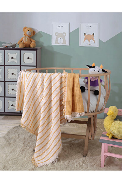 luxtex 4 طبقات، وجهين، بطانية موسلين للأطفال 100 × 120 سم، بطانية أطفال قطنية...