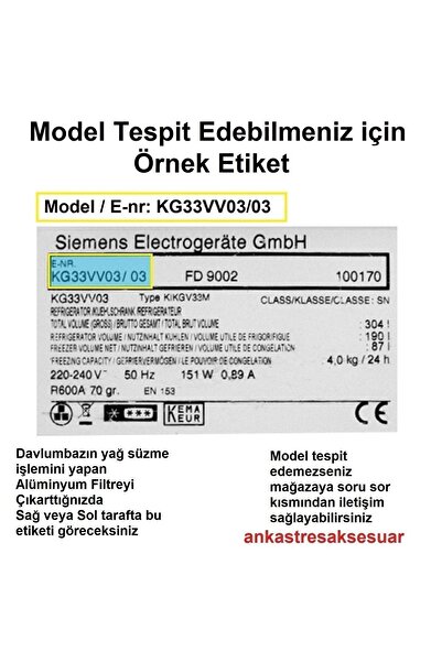 Profilo DVK6J429 Davlumbaz Karbon Filtre 12049118 DWZ6HK1Q9 2li 1Takım Bacasız Aspiratör Kömür Filtresi