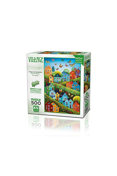 Ks Games Village Tith Butterflies 500 Piece Puzzle