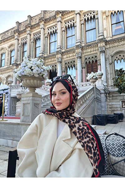 LEAUDER WOMEN Λεοπάρ μοτίβο εισαγόμενο σάλι Voile