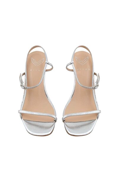 RİVUS Thin Strap Low Heel Shoes - Silver