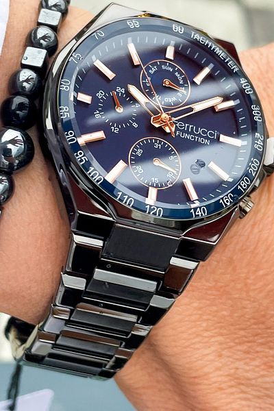 Ferrucci Men's Wrist Watch - Steel Cord, 3 Atm Waterproof, Bracelet Gift