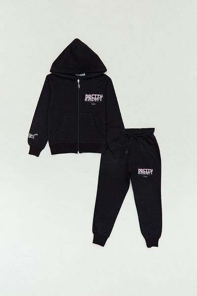 Fulla Moda Κείμενο εμπριμέ Jogger Girl's αθλητική φόρμα