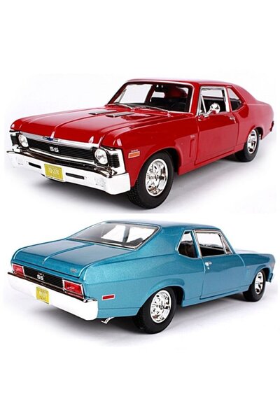 TOYFEST 1:18 مايستو 1970 شيفروليه نوفا SS نموذج سيارة معدني قابل للجمع 1 قطعة