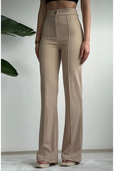 SIMO CLUB SCUBA KREP KUMAŞ YÜKSEL BEL ÇIMALI LİKRALI PANTOLON