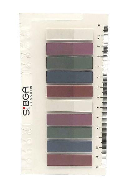 sibga tasarım Transparent Colored Post-It Note Paper - 200 Sheets Bookmark Sticker