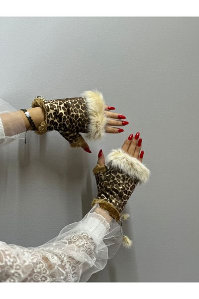 Gönülden Tasarım ΓΥΝΑΙΚΕΙΑ ΓΑΝΤΙΑ ΧΩΡΙΣ ΔΑΧΤΥΛΙΑ LEOPRA ΓΟΥΝΑ