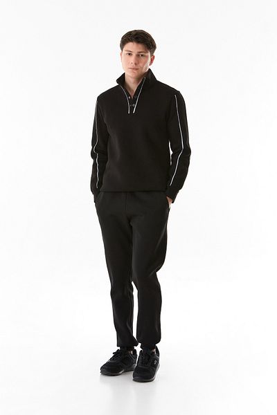 Fulla Moda Φούτερ Jogger με 3 κλωστές τσέπες ελαστική μέση