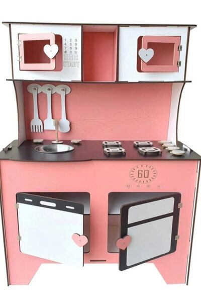 KUMİ Ahşap Eğitici Montessori Oyuncak Çocuk Mutfak Seti