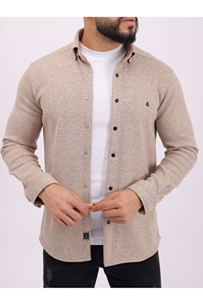 cliento Erkek Bej Regular Fit Likralı İçi Polarlı(yünlü) Yüksek Kalite Polar ...