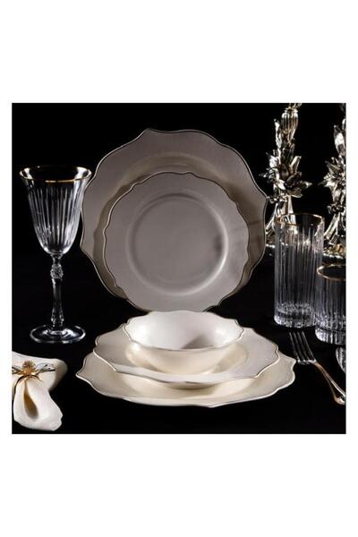 Massimo Verona Relief Gold 6 Kişilik 24 Parça Yemek Takımı