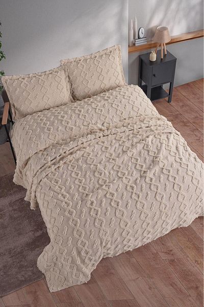 BlueMaison Oversized Jaqua Cappicuno Bedspread - Boutique Chenille