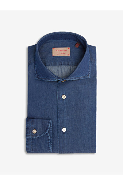 Sartoria Napoletana Borriello Napoli - Koyu Denim Spor Gömlek