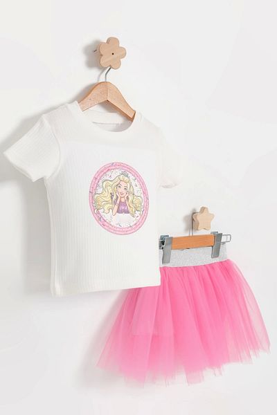 LOGO AKSESUAR Girl's Pink Tutu Double Set