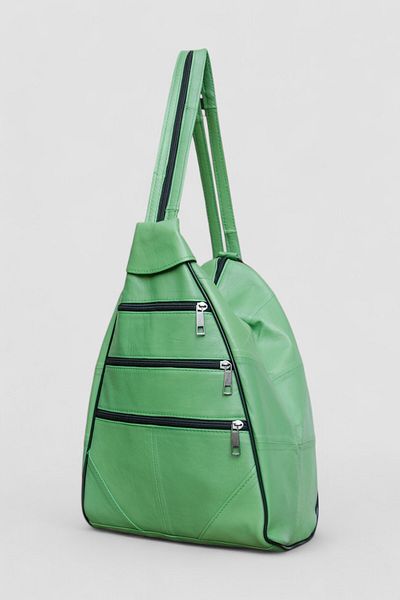 Lederax Genuine Leather Multi-Compartment Backpack and Shoulder Bag - Ld52