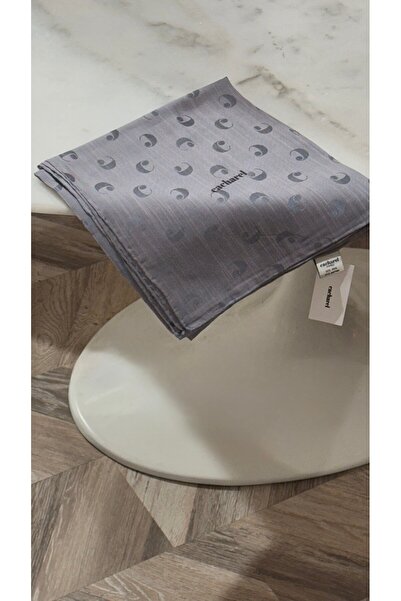 Cacharel B. Logolu Ipek Koton Jakar Eşarp Gri