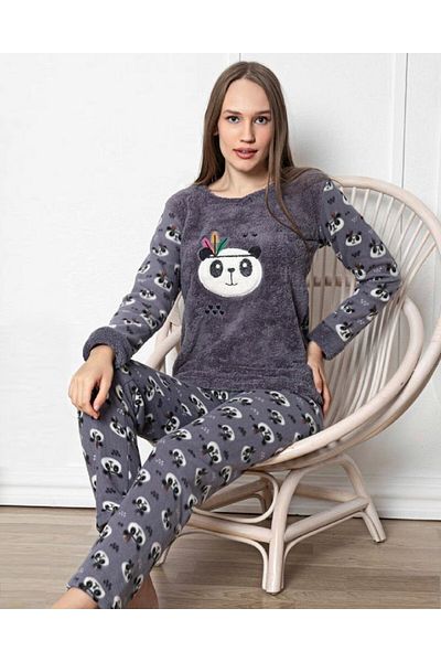 ROMEO LİFE Costum de pijama de iarnă din lână de pluș pentru femei 3003