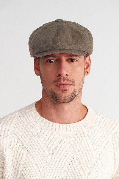 Külah Men's Beige Cap Baretta Beckham Peaky Blinders Hat