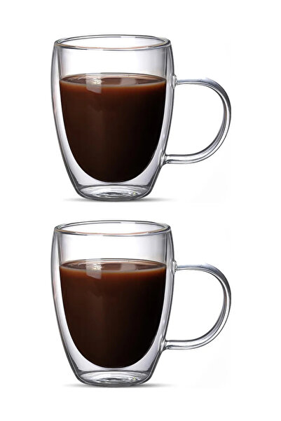 Atlas Mutfak Double Wall Latte, Coffee, Soft Drink, Herbal Tea Glass 300 ml M...