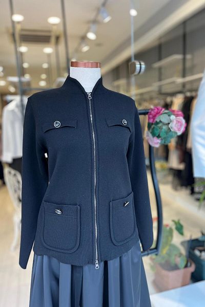 Unıquemode UW 251045   TRICO CARDIGAN DETALIAT CU FERMOAR UNIC