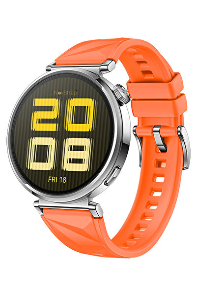 NovStrap Huawei Watch Gt6 41mm Gt4 41mm Gt5 41mm ile Uyumlu Kordon (18mm Pimli) Lansman Prizma Silikon Kayış