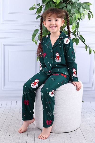 KAPİKİDS With Anniversary Concept with Gloves Suede Soft Warm-Keeping Girl's Pjamas