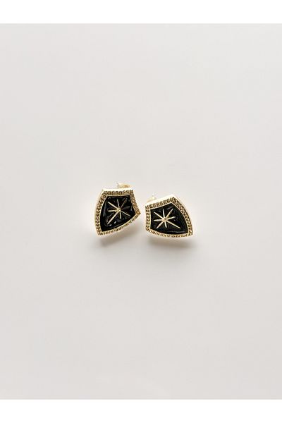 Venüs Accessory Pole Star Steel Earrings