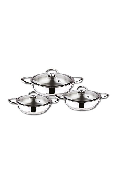 OMS 6 PCS ÇELİK SAHAN SET SADE